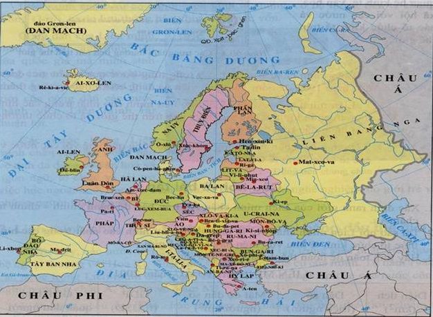 Lược đồ các nước Châu Âu