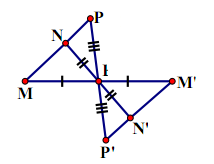 Ba điểm thẳng hàng qua phép đối xứng tâm