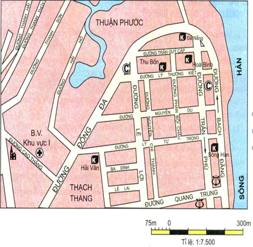 Hình 8: Bản đồ một khu  vực của TP Đà Nẵng