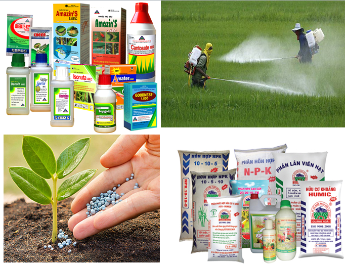 Một số loại thuốc bảo vệ thực vật và phân bón hóa học