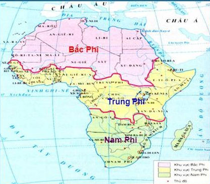 Lược đồ ba khu vực châu Phi